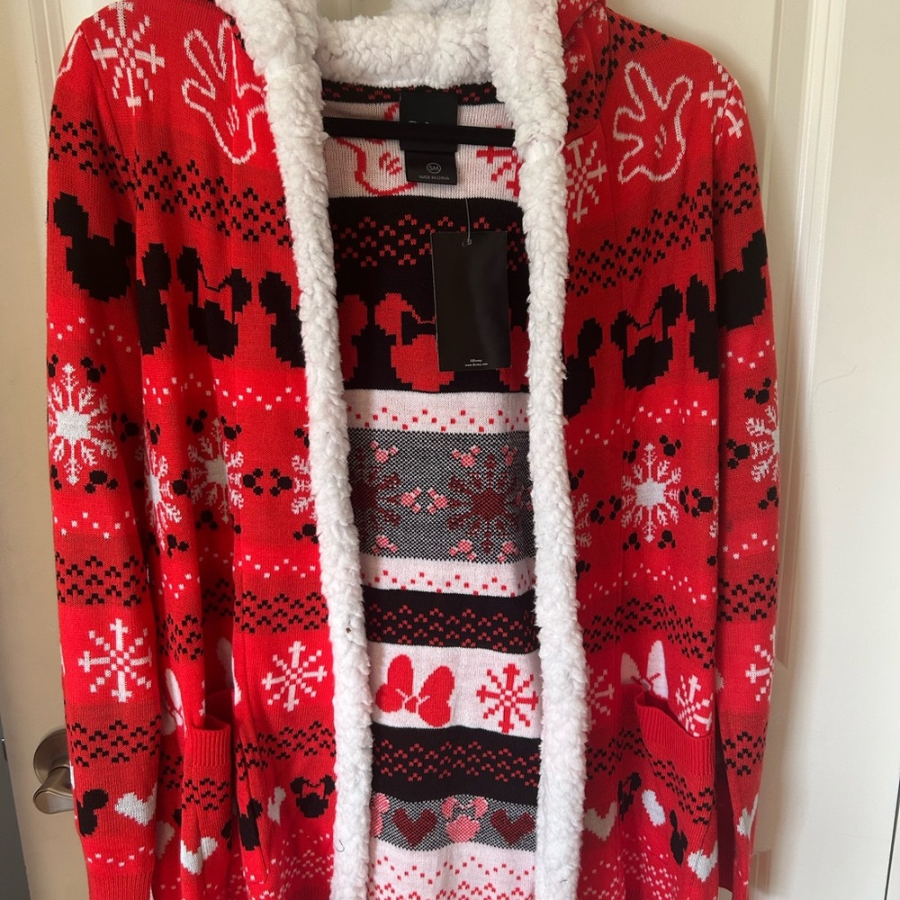 Disney Red and Black Women's Cardigan